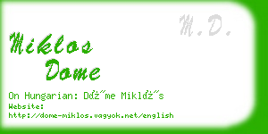 miklos dome business card